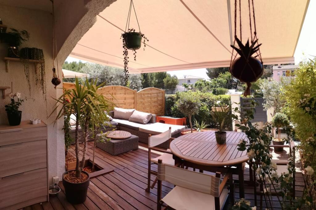 Apartamento La Terrasse Ensoleillée de Sausset - Côte Bleue Exterior foto